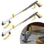 2 Pack The Helping Hand Company Classic PRO Reacher Grabber 2 x 32 inch / 81cm. Long Handled Grabber Stick for Elderly, Disabled, Reaching Aid for Anyone Struggling When Bending and Reaching