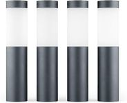 SolarCentre® Mini London DualWhite USB Solar Powered Outdoor Garden Post Lights (Set of 4) - Anthracite