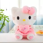 AVSHUB Kitti Pink Soft Toy for Girl/Kids Skin Friendly Ultra Soft Animal Toys Birthday Gift for Baby Boy, Kids, Girl, Girlfriend (Size 20 cm)