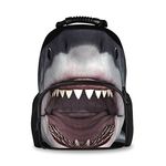 Coloranimal Outdoor Sports Hiking Backpack for Men 3D Shark Pattern Shoulder Bags