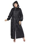 D DIVINE Reason for million smiles Nylon Women's Raincoat (9185-Long Raincoat For Women Xl_Multicolour_Xl)