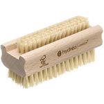 Hydrea London Nail Brush - Double-Sided Pedicure & Manicure Brush with Natural Cactus Bristles - 100% Vegan Hand Scrub, Fingernail Cleaner, & Tough Toenail Cleaning Scrubber - FSC® Certified Beechwood