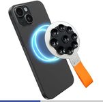 LETOUR Magnetic Suction Cup Phone Mount, Silicone Suction Phone Case Grip Holder for MagSafe, Hands-Free Mirror Shower Phone Holder Mount for TikTok Creator,Videos,Selfies -Silver