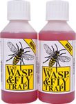 Russell IPM Wasp trap refill (2x250ml) - Wasp Attractant, Wasp Lure, Fly Attractant, Fly Lure (No Bees Attracted) including a Plastic Butterfly Barrier