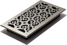 Decor Grates SPH612-NKL Scroll Floor Register, Nickel Finish, 6 x 12-Inch