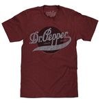 Tee Luv Men's Dr Pepper Trademark Logo T-Shirt, Brick Heather, L