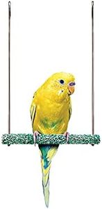 PENN-PLAX Bird-Life Trimmer Plus Cement & Metal Swing – Naturally Trims Nails & Beak – Great for Parakeets, Cockatiels, Finches, and Other Small Birds – Small Size