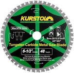 KURSTOL Metal Circular Saw Blade - 6-1/2" TCT Cutting Blade 48T Tungsten Carbide Tipped Blade Arbor 20mm with 15.87mm Washer for Steel, Stainless Steel, Nickel, Titanium, Ferrous Metals, Steel Pipe