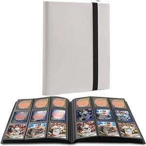PKMLIFE 9 Pocket Trading Card Binder Holder, Album Sleeves for Baseball Yugioh MTG TCG Cards, Collection Sports Card Storage Protection, 20 Pages Put up to 360 Cards(White)