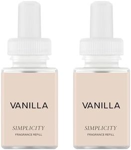 Pura & Simplicity Home Scent Refill - Smart Air Diffuser - Up to 120-Hours of Luxury Fragrance per Refill - Home Essential - Clean & Safe Diffuser Fragrance - 2 Pack, Vanilla