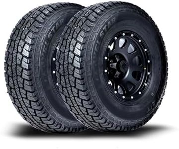 Set of 2 (TWO) Travelstar Ecopath AT All Terrain 245/75R17 10 Ply 121S Light Truck Radial Tire + Road Hazard Warranty Included 245/75/17