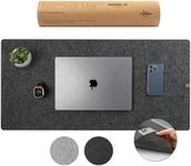 Nordik Large Felt Desk Mat - Charcoal - 89 x 43 cm - Full Desk Keyboard Mat - Computer Desk Mat for Keyboard and Mouse Pad - Desktop Mat - Large Desk Mat - Felt Desk Pad