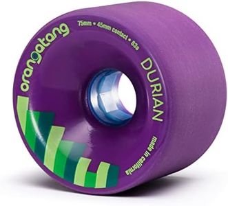 Orangatang Durian 75 mm 83a Freeride Longboard Skateboard Wheels (Purple, Set of 4)