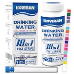 18 in 1 Drinking Water Test Kit,125 Strips Water Chemical Testing for Home Tap and Well Water, Accurate Testing for Chlorine,Nitrate, Lead, Hardness, Fluoride, Iron, Copper, pH & More