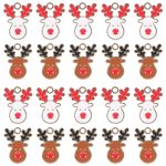 Amosfun 20Pcs Christmas Elk Jewelry Making Charms DIY Reindeer Charms Pendant Christmas Bracelet Charms for Xmas Bracelet Necklace Keychain Making Accessories