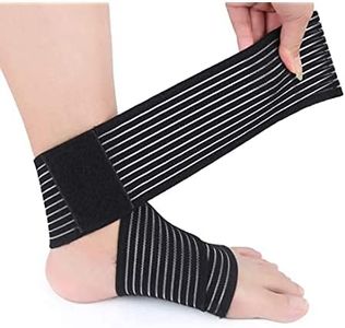 V&AMYA Fascia supporto per piede e caviglia, cavigliera elastica regolabile con strappo, per distorsioni, slogature e infortuni.