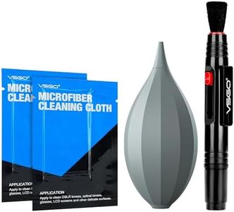 VSGO 4-in-1 Camera Cleaning Kit for Canon, Nikon, Sony DSLR Cameras, Air Blower, Lens Brush Pen, Microfiber Cloths (VS-A13E)