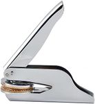 CRASPIRE Custom Embosser Seal Stamp, 40mm Official Seal Embosser Personalised Logo Picture for Certificate Wedding Book Envelope Napkins (Silver)