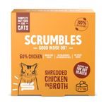 Scrumbles Natural Wet Cat Food, Shredded Chicken in Broth 12x 70g