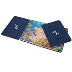 Becko Jigsaw Puzzle Board with Covers Portable Puzzle Mat for Puzzle Storage Puzzle Saver, Non-Slip Surface, Up to 1000 Pieces (Blue/Khaki)