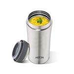 Milton Optima 350 Thermosteel Hot and Cold Flask, 350 ml, Silver | Vacuum Insulated | Rust Proof | Leak Proof | Tea | Coffee | Juice