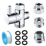 aupawdy Shower Diverter Valve,Shower Attachment for Bath taps Shower Head Adapter Diverter ValveAdapter Replacement Part for Kitchen or Bathroom Sink Faucet Mental Adapter