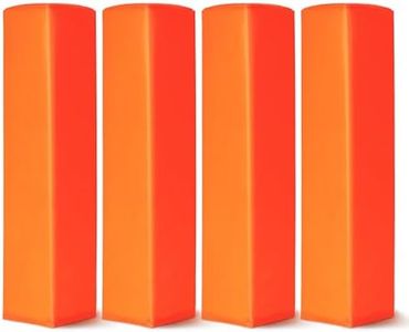 GoSports Football End Zone Pylons - Set of 4, Regulation 18 Inch x 4 Inch Sand Weighted Anchorless Football Field Markers
