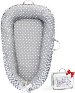 Baby Lounger - Baby Lounger for Newborn 0-24 Months, Breathable Pure Cotton Baby Nest Lounger Cover, Baby Registry Newborn Essentials Gifts, Portable Floor Tummy Time Lounger for Home & Travel