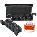 TINANA Ice Sphere Cube Maker, 2 Inch Crystal Clear prepare 8 Large Round Balls, for Cocktail, Whiskey & Bourbon Drinks, Gifts for Men