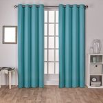 Exclusive Home Curtains Sateen Woven Blackout Grommet Top Panel Pair