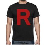 Tstars Team Rocket Inspired Shirt Costume Adult Halloween Shirts for Men, Black, XX-Large