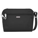 Travelon Women's Classic Convertible Crossbody & Waist Pack, Black, 8 x 7 x 2, Black, 8 x 7 x 2, Travelon Classic Convertible Crossbody & Waist Pack