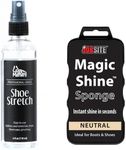 FOOTMATTERS Shoe Stretch Spray with Shoe Shine Sponge – Stretch Leather & Polish Shoes Quick on the Go
