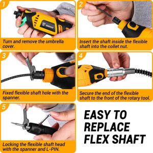 DEKOPRO 170W Rotary Tool Kit – Variable Speed Multi-Purpose Set