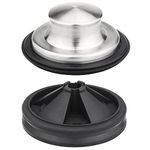 Garbage Disposal Stopper with Splash Guard, for Insinkerator Kitchen Sink Drain Plug Brushed Stainless Steel with 3 3/8" EPDM Splash Guard Set Ullnosoo