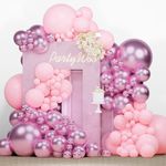 PartyWoo Pink Balloons, 138 pcs Pastel Pink and Metallic Pink Balloons Different Sizes Pack of 18 Inch 12 Inch 10 Inch 5 Inch for Balloon Garland or Arch as Birthday Decorations, Party Decorations