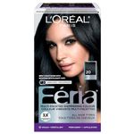 L’Oréal Paris Feria Multi-Faceted Shimmering Permanent Hair Dye, 20 Black, Permanent Hair Color for Long Lasting Hair Dye with Bonding Complex Conditioner, Pack of 1 (Packaging May Vary)