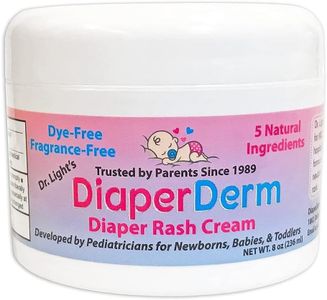 DiaperDerm Baby Diaper Rash Cream Pediatrician Formulated with 5 Ingredients for Gentle, Happy, and Rash-Free Skin Care, 8 oz