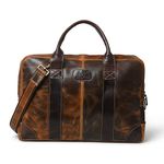 MaheTri Leather Messenger Bag for Men, 16" Vintage Laptop Bag Briefcase Satchel Jefferson Limited Edition - Brown