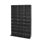 Lillyvale 837CD/396DVD Storage Unit Case Shelf Cabinet Rack Bookcase Tower Organizer Adjustable Wooden Book Blu ray Video Games (Black)