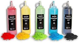 Chameleon Colors Snow Painting Kit - 10 Pack - 5 Vibrant Colors - 5 Squirt Bottles - Art Craft Kit for Snow Decorations - Color Powder Snow Paint - Kid-Friendly Activity - Non-Toxic & Biodegradable