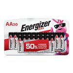 Energizer MAX AA Batteries (20 Pack), Double A Alkaline Batteries