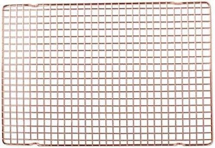 Nordic Ware 43945 Rectangular Grid Rustproof Copper-Plated Wire Rack, Premium Accessories to Cool Bakes, Steel