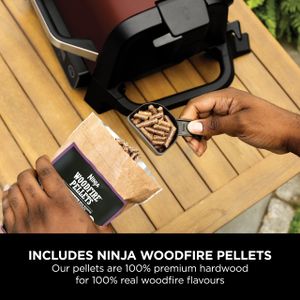 Ninja Woodfire Electric Grill, Red – Outdoor BBQ & Smoker