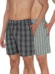 XYXX Men's Super Combed Cotton Checkmate Boxer Shorts Elasticated Waist, Drawstring | Loungewear for Men Pack of 2 (L; Steel Grey Checks + Black & White Checks)