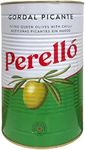 Perello Gordal Pitted Picante Olives - Gourmet Spanish Snack, Spicy & Succulent - 2kg Bulk Pack for Entertaining and Culinary Delights