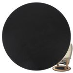 Round Recliner Non-Slip Rubber Furniture Pad - Round Floor Rubber Mat for Recliners Protects Hardwood & Tile Floors from Scratches,Round Rail pad Ideal for Recliners, Swivel Chairs, Black, Pack of 1