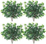 GTIDEA 24PCS Artificial Ficus Leaves Branches Faux Ficus Tree Branches Artificial Greenery Silk Floral Arrangement for Benjamina Tree DIY Wedding Bouquet Wreath Wall Decor (24.04 Inch)