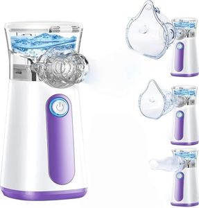 Portable Nebuliser, Nebulizer Machine for Adults and Kids Travel and Household with 3 Nebulizer Masks and Adjustable Nebulization Rate
