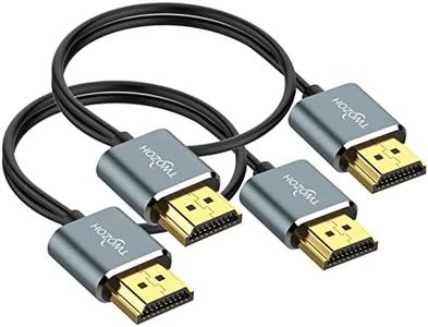 Twozoh Cable HDMI Flexible y Delgado 0,3M 2 Unidades, Cable HDMI Ultrafino compatible con alta velocidad 4K&60Hz 18Gbps 2160P/1080P